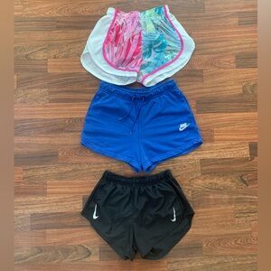 Lot of 3- Women’s XS Nike Shorts 2 Dri-fit & 1 Cotton Athletic Running